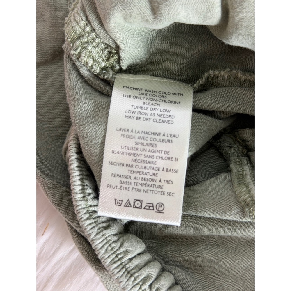 Free People To The Sky Olive Green Pull On Parachute Pants Sz M - Picture 8 of 9